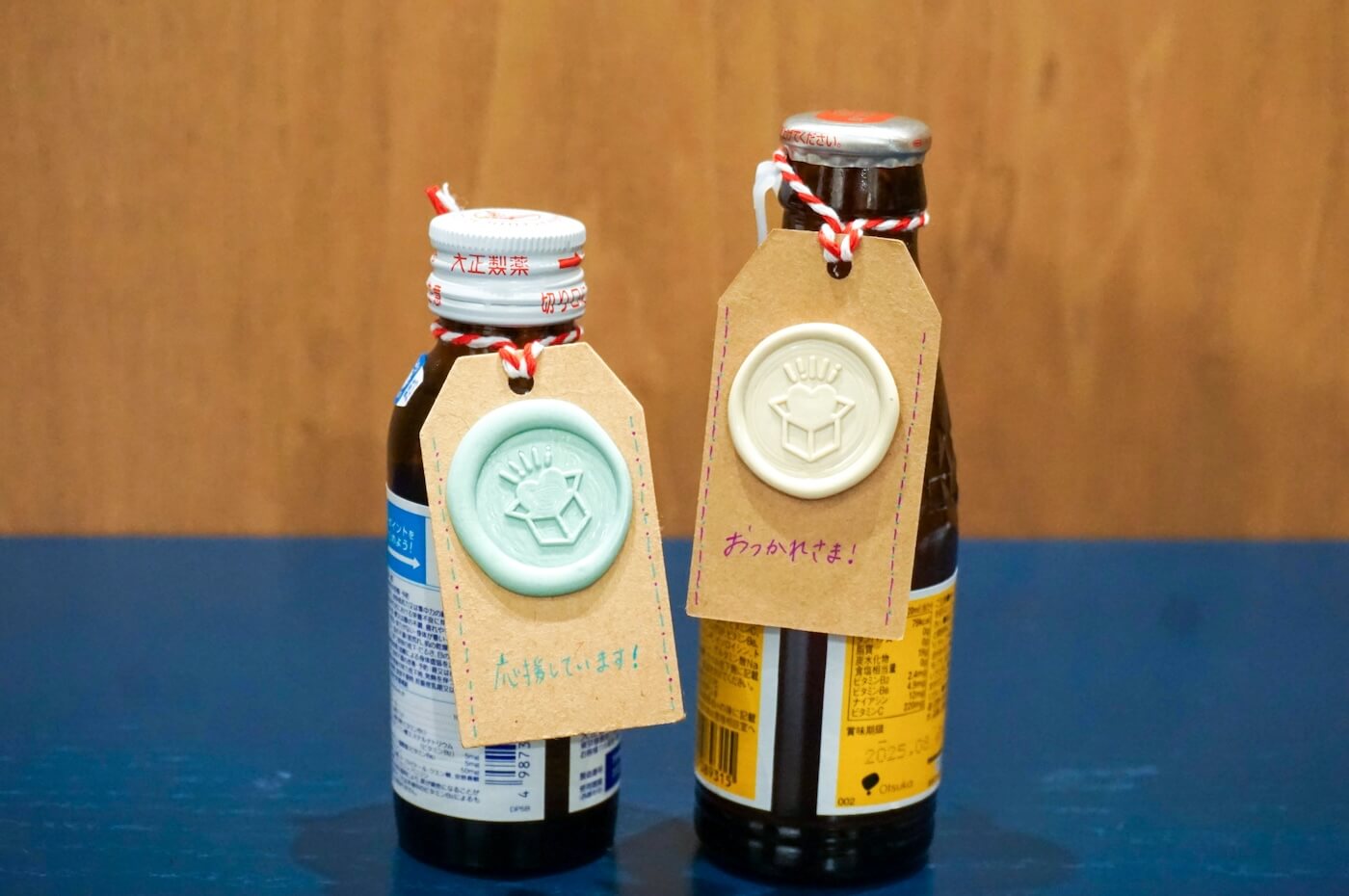 画像：メッセージカード×リボン